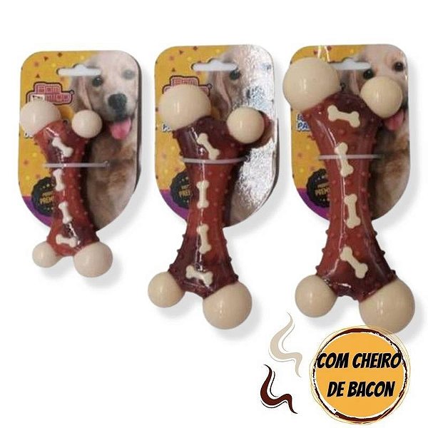 DOG OSSO FLATTER M (com aroma de bacon)