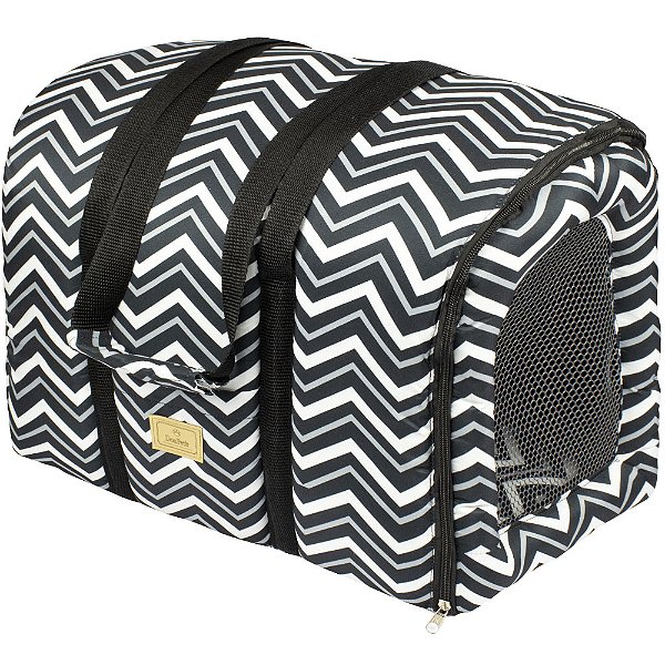Bolsa De Transporte Zig Zag Preto