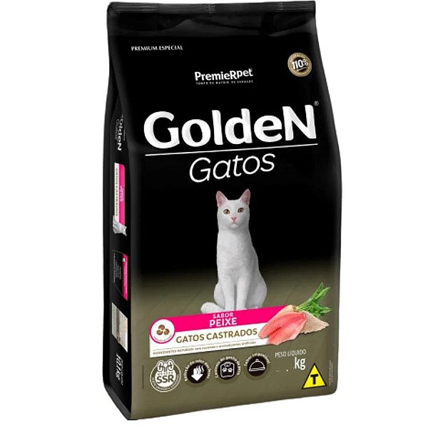 Ração Golden Formula Gato Adulto Castrado Peixe 3Kg