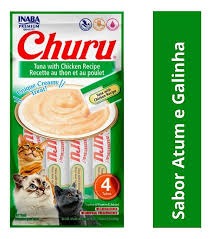 Churu Atum E Galinha Mousse Para Gatos Com 4unid