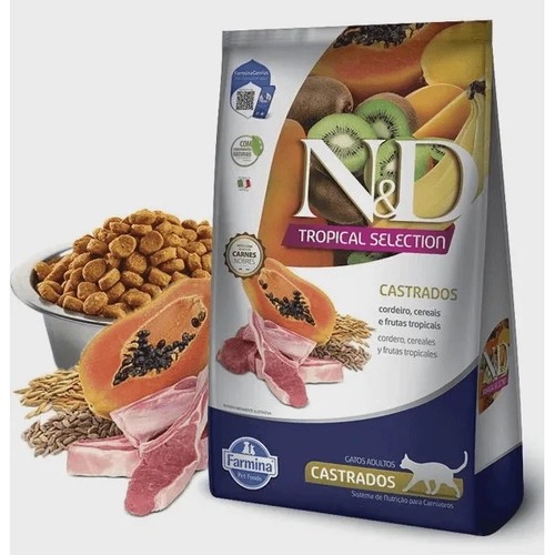 Ração Nd Feline Tropical Castrado Cordeiro 1,5Kg