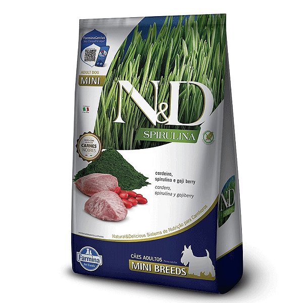 ND CANINE SPIRULINA ADULTO MINI CORDEIRO 2KG