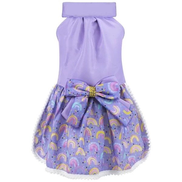 VESTIDO ARCO IRIS LILAS GG