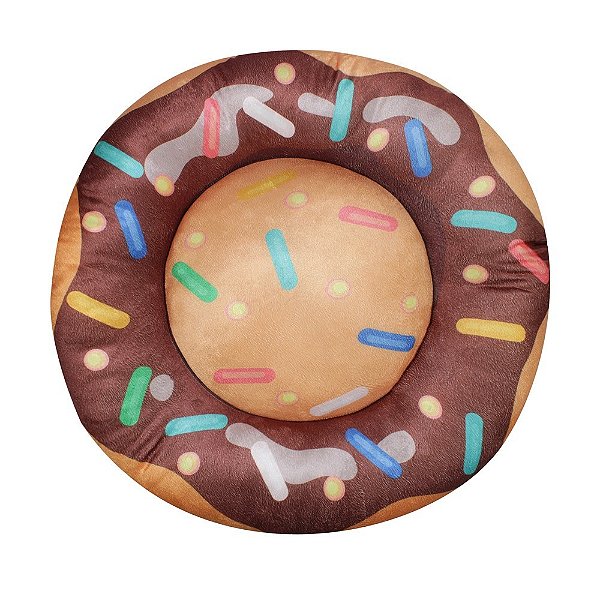 Cama Redonda Donuts Marrom