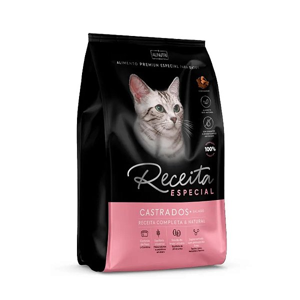 Receita Especial Premium Especial Gato Castrado Adulto Salmao 1kg