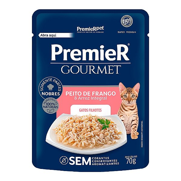 Premier Gourmet Gatos Filhote Frango 70g