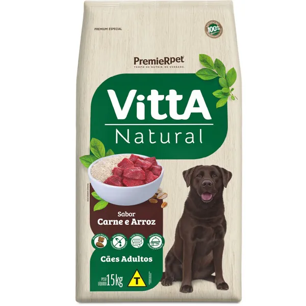 Vitta Natural Caes Adultos Carne 15kg