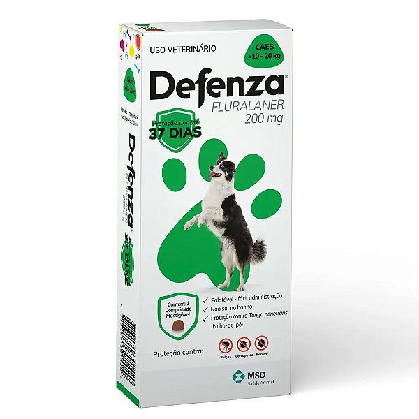 Defenza 200mg (10 A 20 Kg) Verde