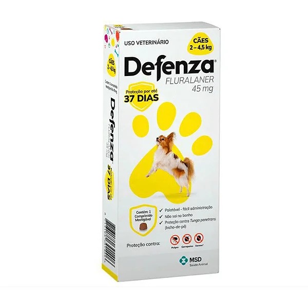 Defenza 45mg (2,5 A 4,5 Kg) Amarelo