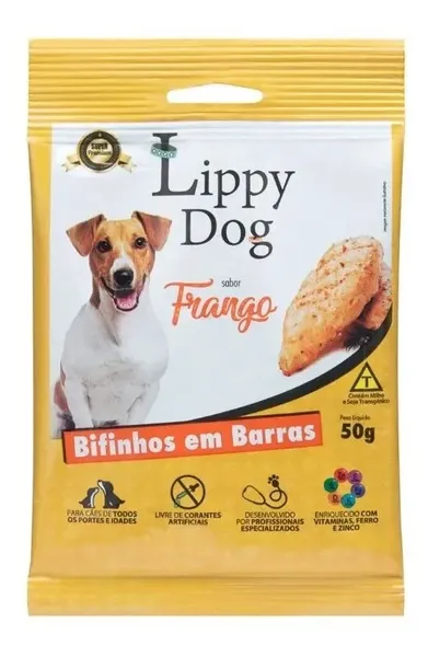 Bifinho Lippy Dog Barra Frango 50g Cx 20 Und