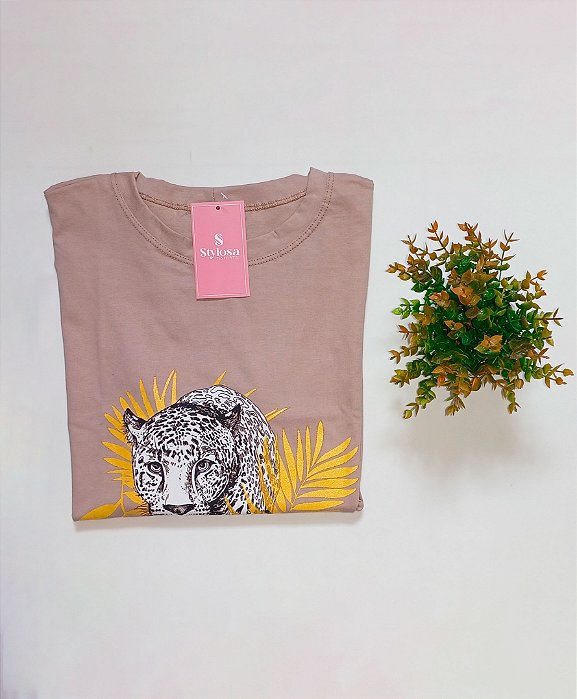 T-SHIRT - SAVANNAH CAT - NUDE