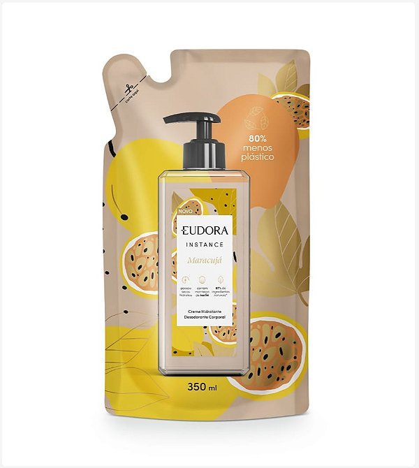 Refil Creme Hidratante Desodorante Corporal Instance Maracujá 350ml