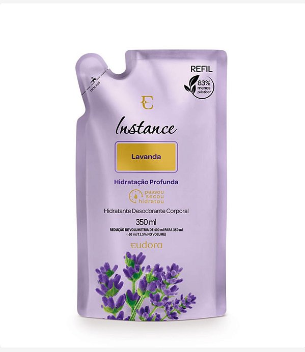 Refil Hidratante Desodorante Corporal Instance Lavanda 350ml