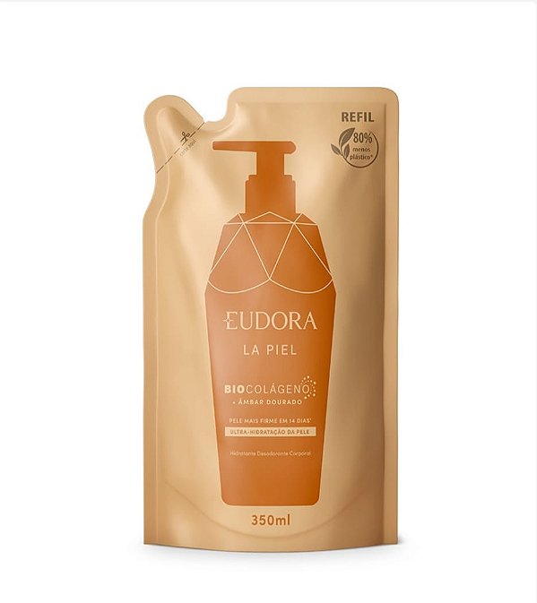 Refil Hidratante Desodorante Corporal La Piel Âmbar Dourado 350ml