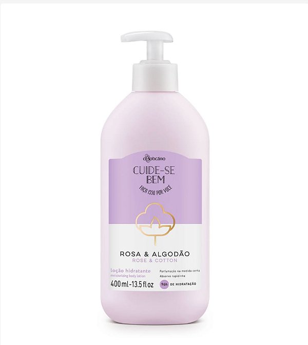Desodorante Corporal Cuide-se Bem Rosa e Algodão 400ml