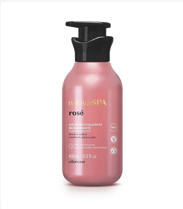 Desodorante Corporal Nativa Spa Rosé, 400 ml