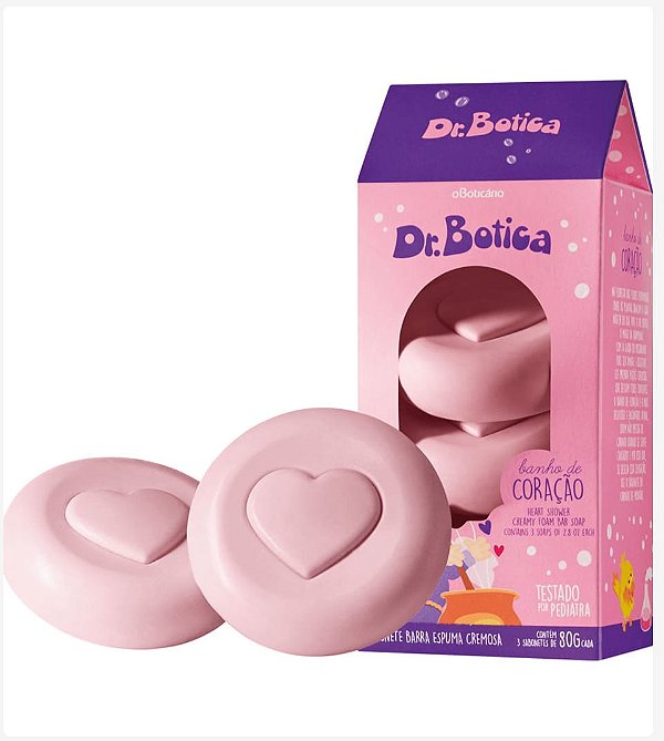 Sabonete Barra Trio Dr.Botica Banho do Coração 80g cada