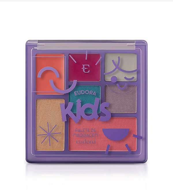 Palete de Maquiagem Multifuncional Poder Colorido Eudora Kids 7g