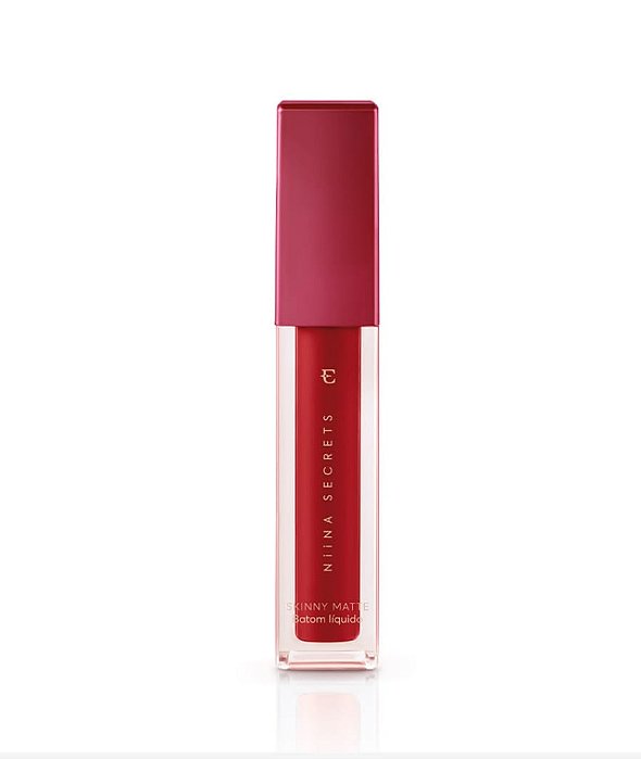 Batom Líquido Vermelho Hibisco Niina Secrets Skinny Matte 5ml