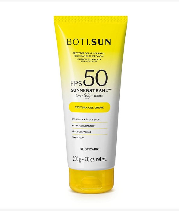 Protetor Solar Corporal Gel Creme FPS50 BOTI.SUN 200g