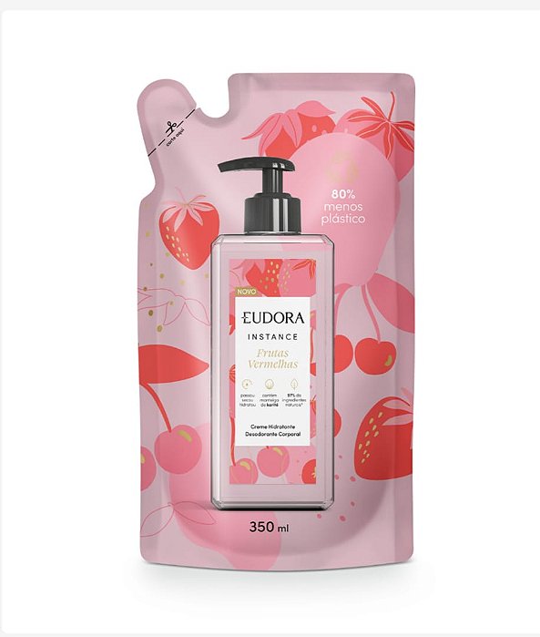 Refil Creme Hidratante  Corporal Instance Frutas Vermelhas 350ml