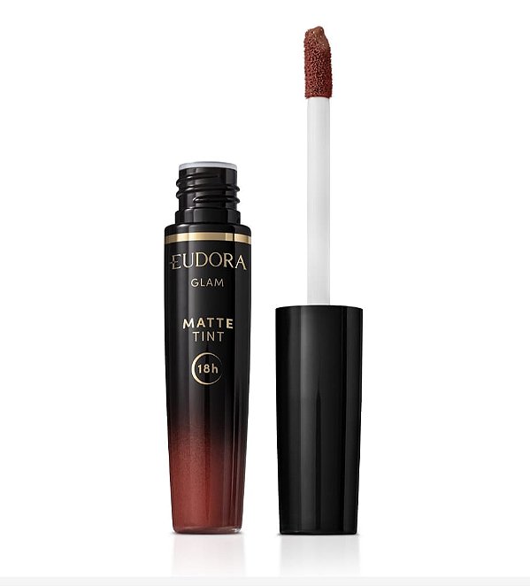 Batom Líquido Castanho Divino Glam Matte Tint 4g