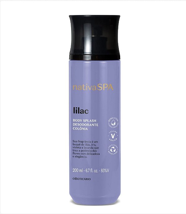 Nativa Spa Lilac Body Splash Desodorante Colônia 200ml