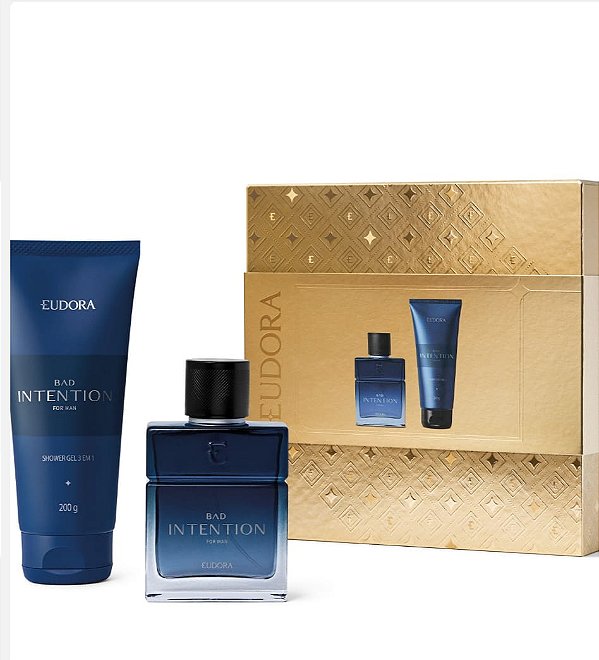 Kit  Bad Intention For Man: Desodorante Colônia 100ml + Shower Gel 3 em 1 200g