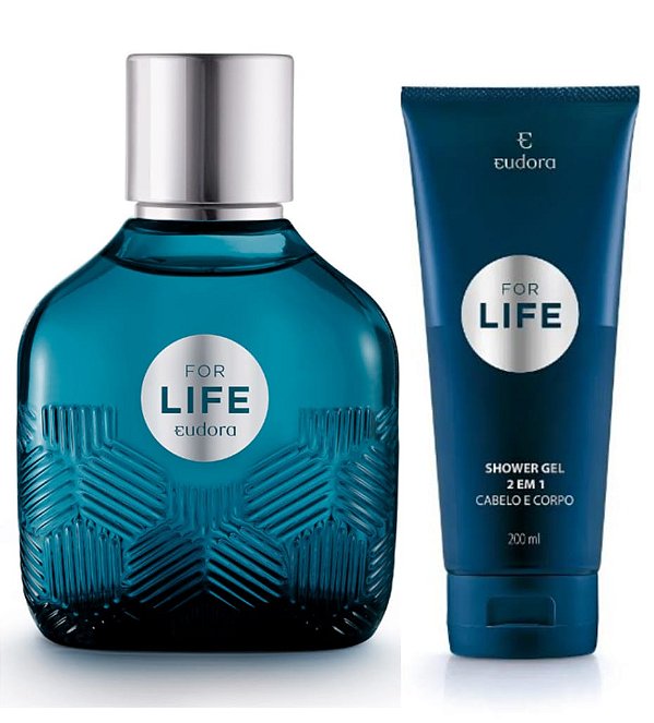Combo: For Life Desodorante Colônia 100ml + Shower Gel 2 em 1 200ml