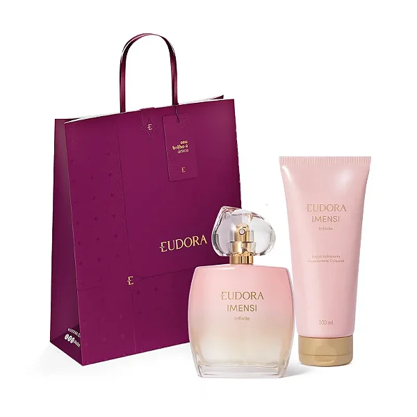 Combo Imensi Infinite: Desodorante Colônia 100ml + Loção Hidratante Desodorante Corporal 200ml + Sacola