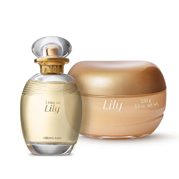 Combo L'eau de Lily: Desodorante Colônia 75ml + Veludo Desodorante Corporal 250g
