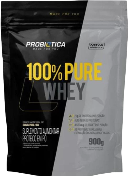 100% PURE WHEY REFIL 900G - PROBIÓTICA