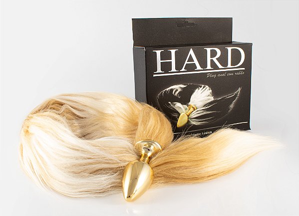 Plug Íntimo 100gr P Dourado com Rabo - Pelucia Importada
