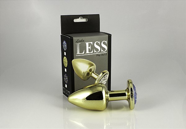 Plug Less G Dourado Com Pedra Cravejada