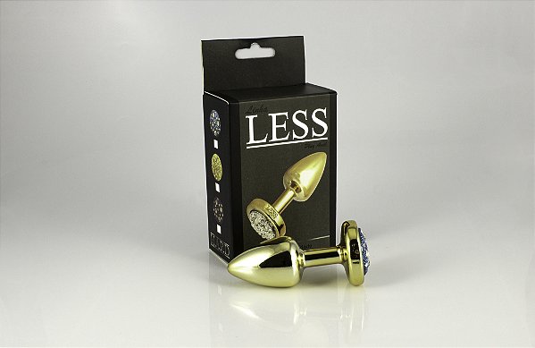 Plug LESS P Dourado com Pedra Cravejada