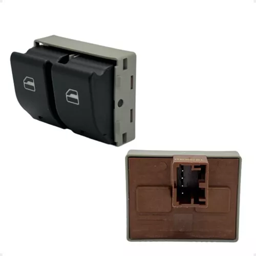 BOTAO VIDRO ELETRICO VW GOL G5/ FOX (DUPLO/LED VERMELHO) (MARROM) (BT908507100) (VW1032)(2 PC ORPARTES NO LUGAR )