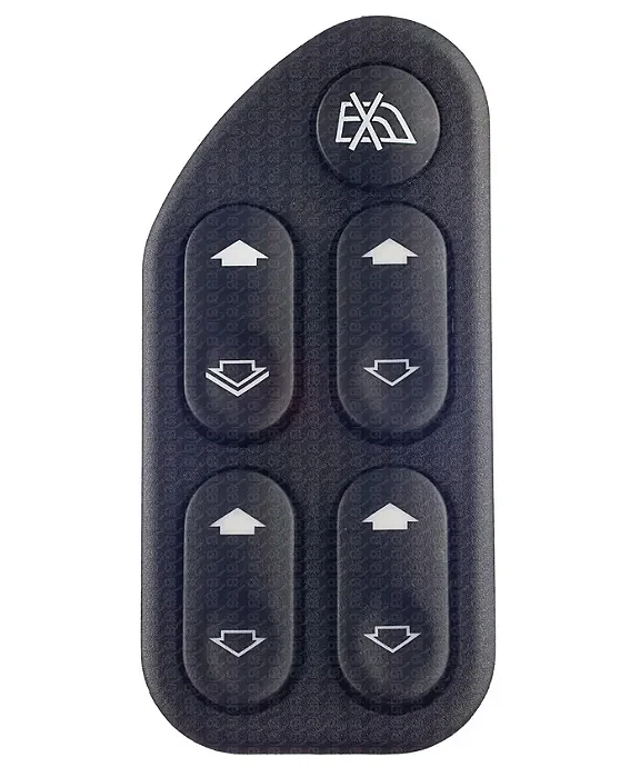 BOTAO VIDRO ELETRICO FD FIESTA/ECOSPORT 02/14 (C/BLOQUEIO VIDRO TRAS.) (LED VERDE /