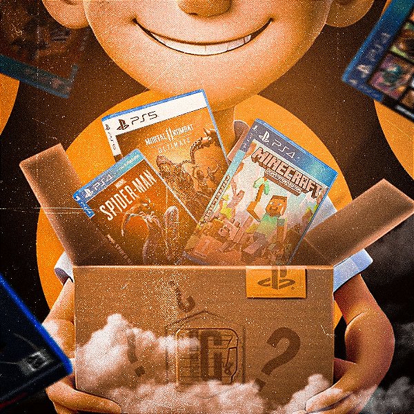 CAIXA MISTERIOSA DE JOGOS MIDIA DIGITAL PARA PS4 E PS5