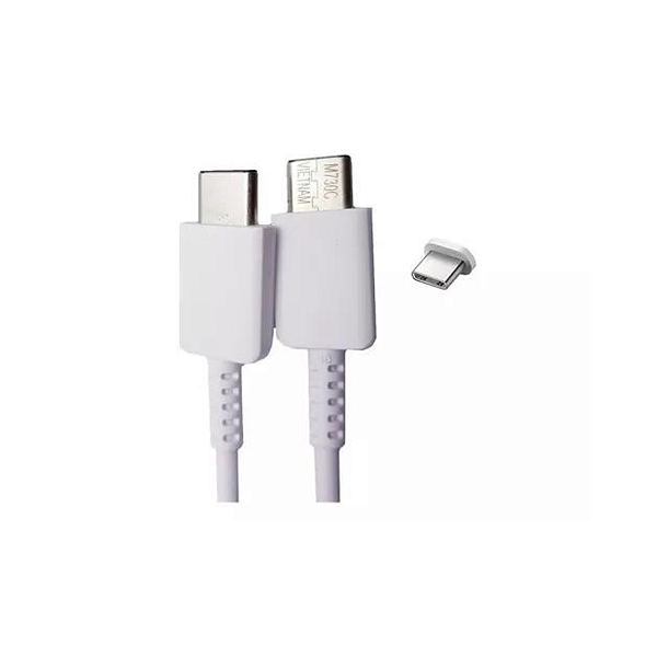 Cabo USB Tipo C Branco Samsung para Galaxy S21 S20 A80 A70