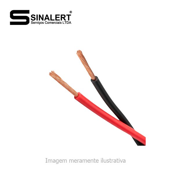 Cabo Par Trançado 2x1,50mm² para Sistema de Incêndio