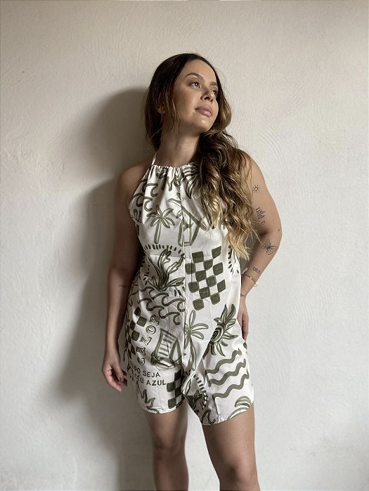 MACAQUINHO BRANCO ESTAMPADO SAINT