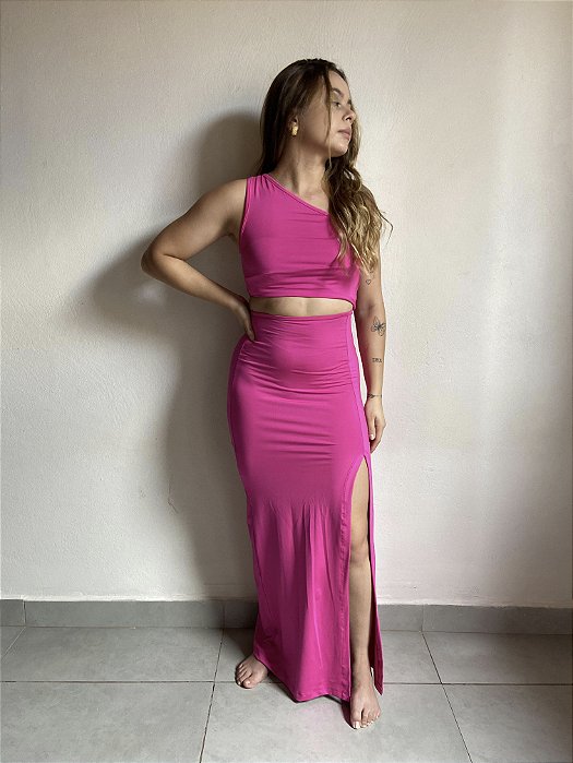 VESTIDO LONGO PINK JADE