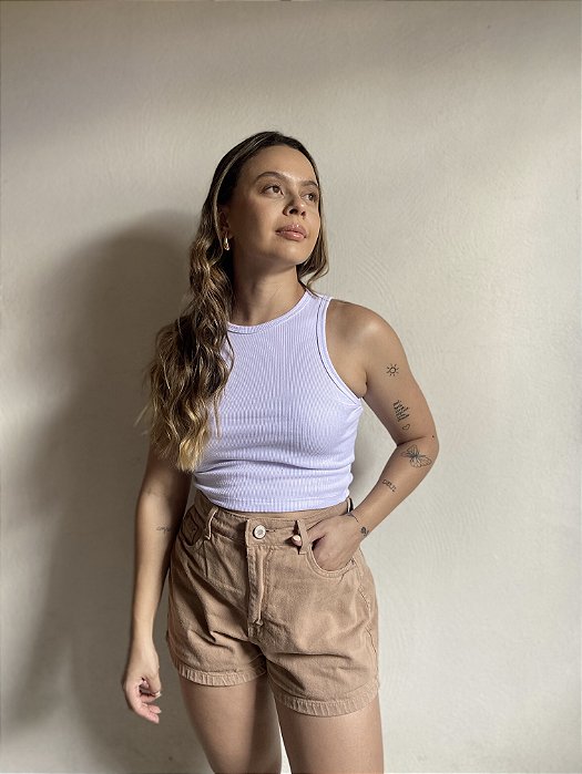 SHORTS JEANS NUDE CARVALHO
