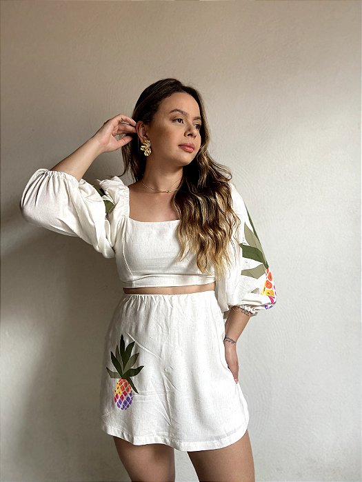 CONJUNTO BRANCO FLORIDO CITRUS