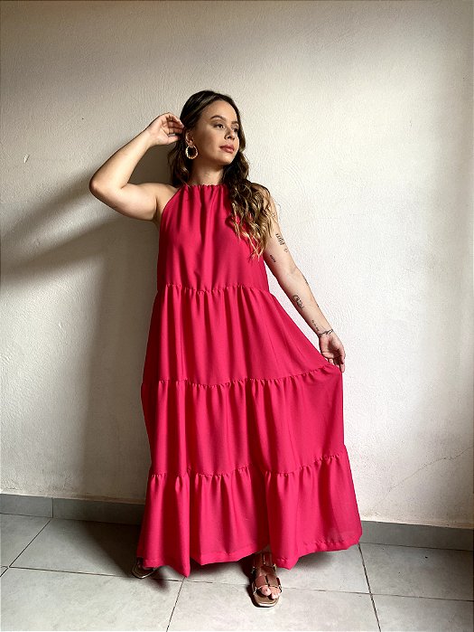 VESTIDO LONGO VERMELHO MINT