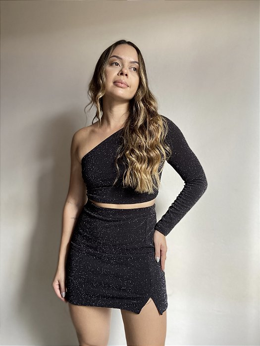 CONJUNTO PRETO LUREX CONSTELLATION