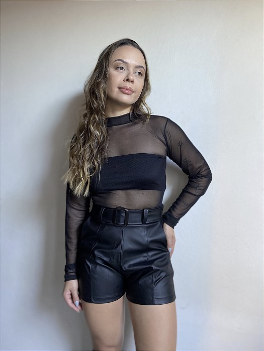 BODY TULE PRETO DIM