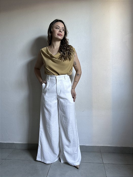 CALÇA PANTALONA LINHO OFF INK