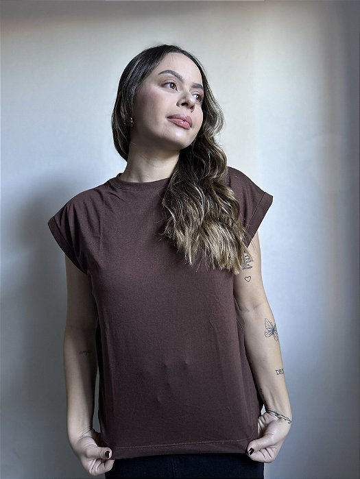 TSHIRT MUSCLE TEE MARROM DANBURY