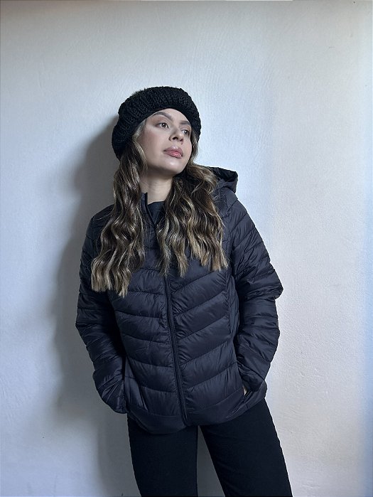 JAQUETA PUFFER PRETA AURORA